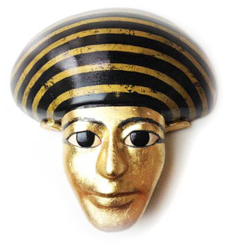 Egyptian gold tomb Tutemkahnem mask museum replica made by Tentacle Studio