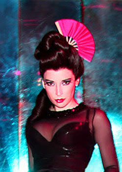 fan hair decoration phto session prop glamour model
