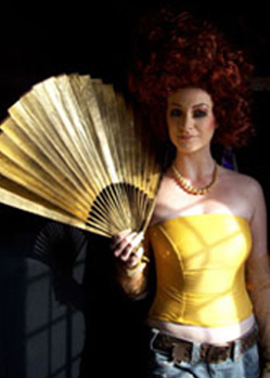 Giant fan gold paper prop