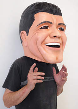 Simon Cowell custom made mask big heads portrait head