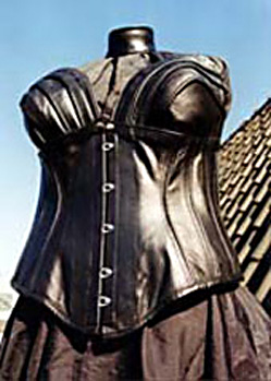 leather corset bespoke black