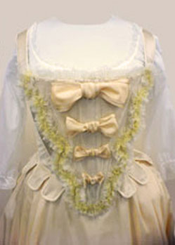 satin and lace opera corset costume 