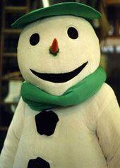a snowman corporate promotional costume