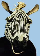 zebra animal prop costume mask