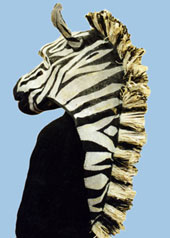 zebra head theatre costume mask custom prop maskmaker animal