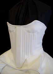 white Baroque corset costume