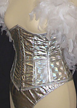 holographic handmade corset mardi gras