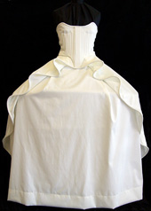 $th Plinth performance costume makers Tentacle Studio, white Braoque dress