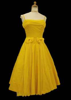 Yellow Dress for BBC Capturing Mary by costumer Tentacle Studio