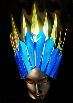 lady gaga hat couture headdress designer maker perspex