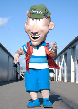 giant oversized realistic mascot costume human bobble head