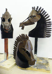 horse head mask dance costume