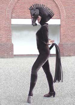 horse costume headdress animal mask chess piece Cinderella