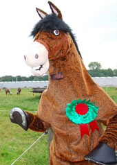 custom-made comedy horse head animal mask and custom costume