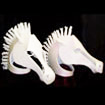 white horse mask headdresses cinderella 