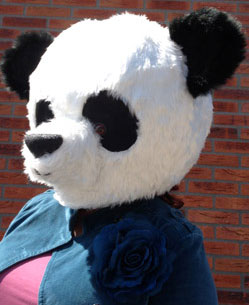 panda bear adult costume mask fur head sale buy now