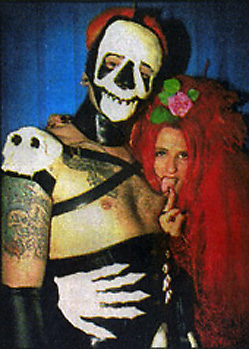 rubber skull mask corset tentacle 
