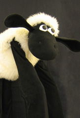 stiltwalking sheep promotional mascot costume