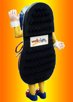 Promotional costume for Walkright shoes by Tentacle Studio
