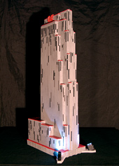 metropolis hats burning man festival new york skyscrapers model GE building