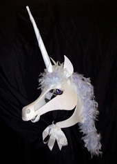 unicorn head fantasy mask headdress