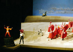 animal costumes in rubber for De Nederlands opera by costumer Tentacle Studio