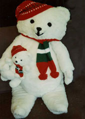 white bear fur mascot character costume