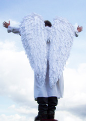 white feather silk wings angel  Gabriel archangel God