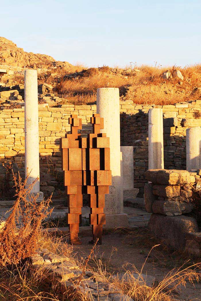 Delos gormley sculpture temple ruins photo artist Mike Petty