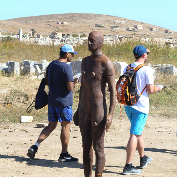 Delos gormley sculpture 2019