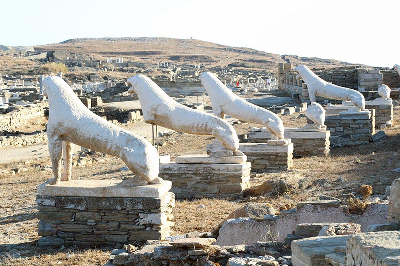 Delos greek stone lions photo by Mike Petty