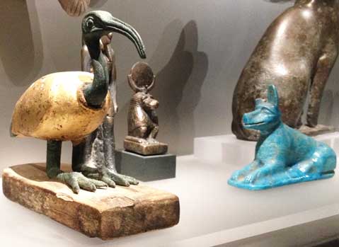 Egyptian animal statues 