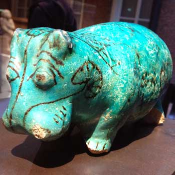 Egyptian hippo statue
