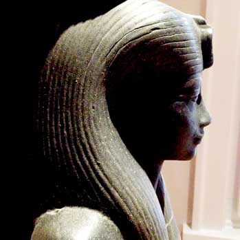 Egyptian statue portrait head