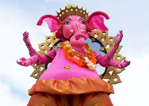 Ganesh hindu indian elephant god costume mask
