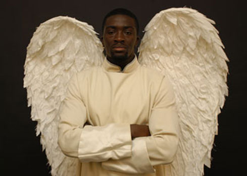 white feather silk wings angel  Gabriel archangel