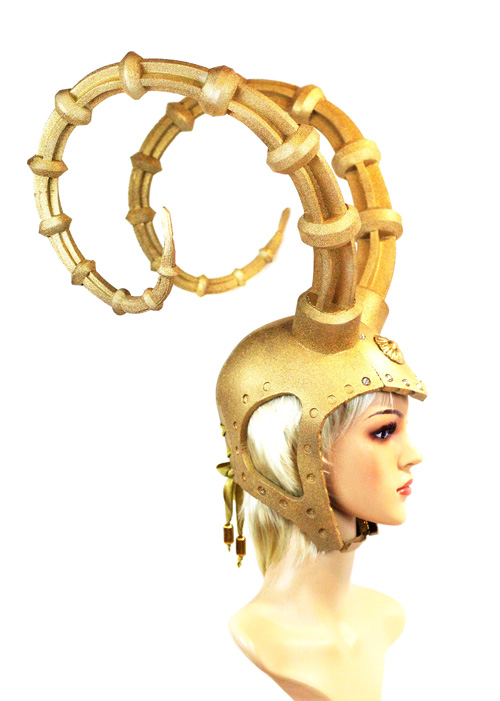 custom gold headdress horns maker tentacle studio