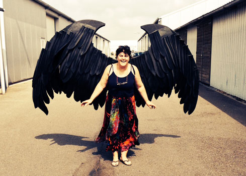 big black evil wings gothic 