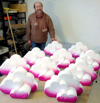 custom made foam clouds prop maker Tentacle Studio