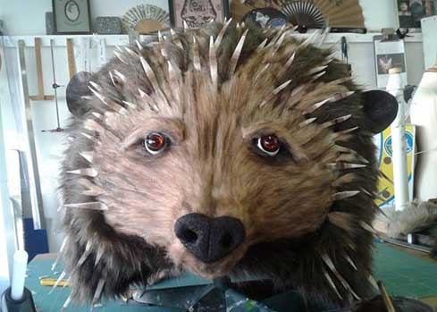 hedgehog costume head animal mask mrs tiggywinkle