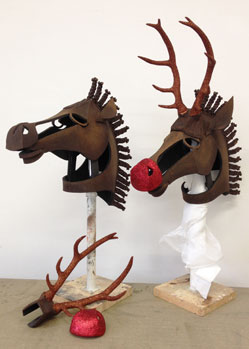 rudolph reindeer deer headdress mask