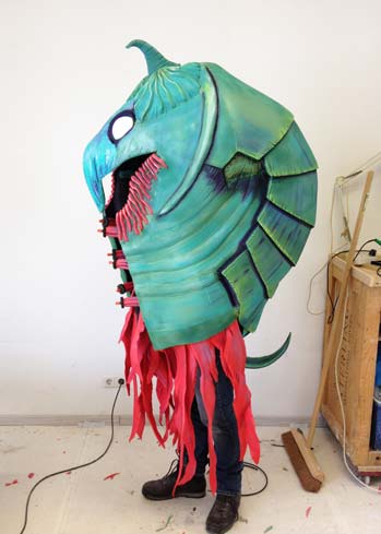 sea monster creature costume shell