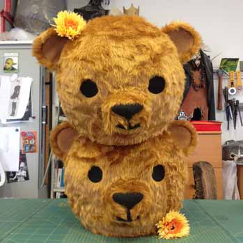 teddy bear mask heads fur