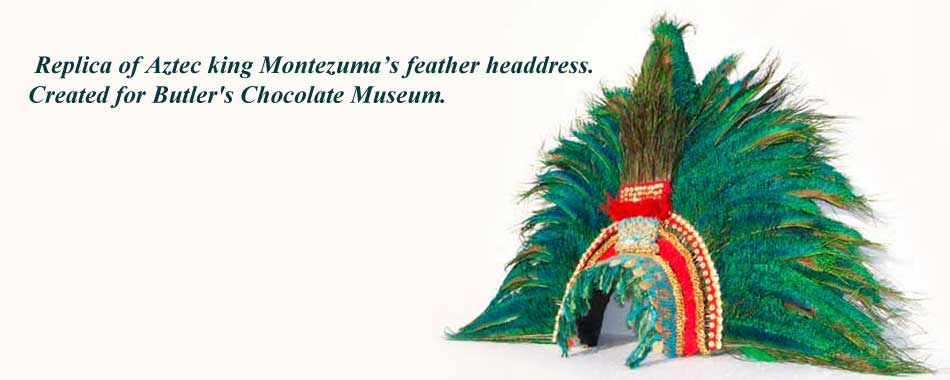 montezuma feather headdress mayan penacho headpiece maker 