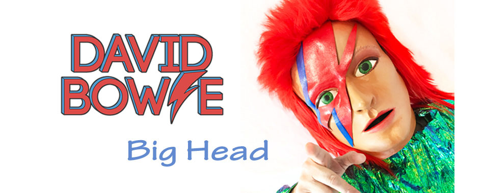 Davie Bowie portrait head carnival mask events maker Tentacle Studio